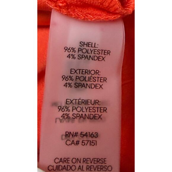 Calvin Klein Women Dress Sheath Size 4 Women Sleeveless Stretch Orange NWT New - Picture 8 of 8